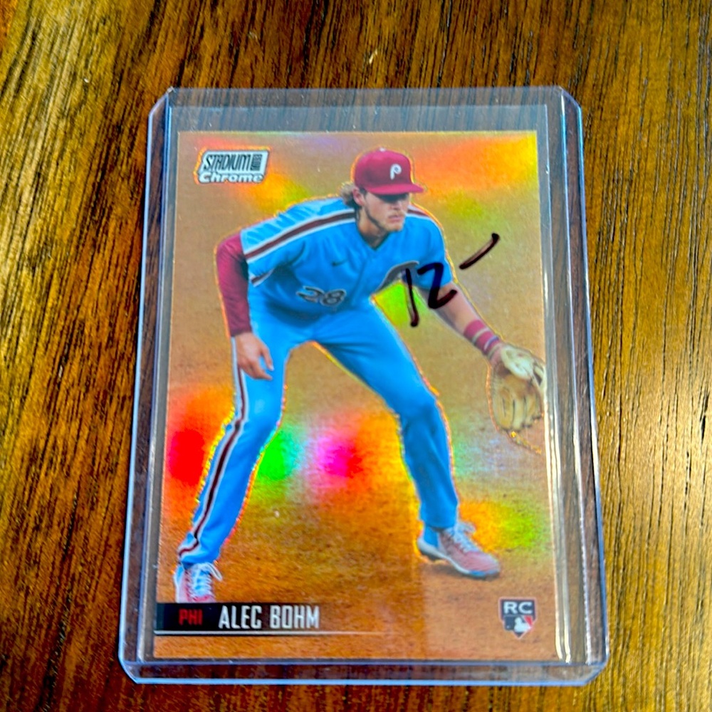 2021 Topps Stadium Club Chrome Alec Bohm Variation Refractor Rookie #112